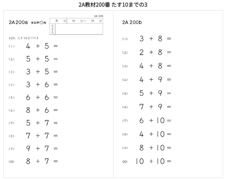 中学生から始めた公文の算数2A教材